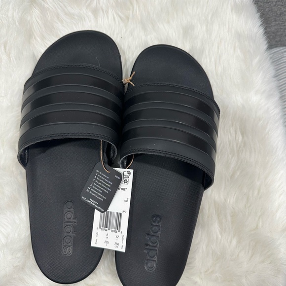 adidas Other - Adidas Adilette Comfort Black Slides - size 8